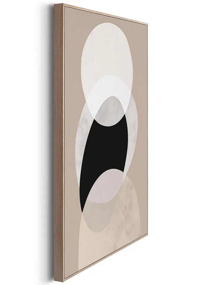 Orangewallz Wanddekoration<2er-Set: Gerahmte Kunstdrucke "Soft Organics"