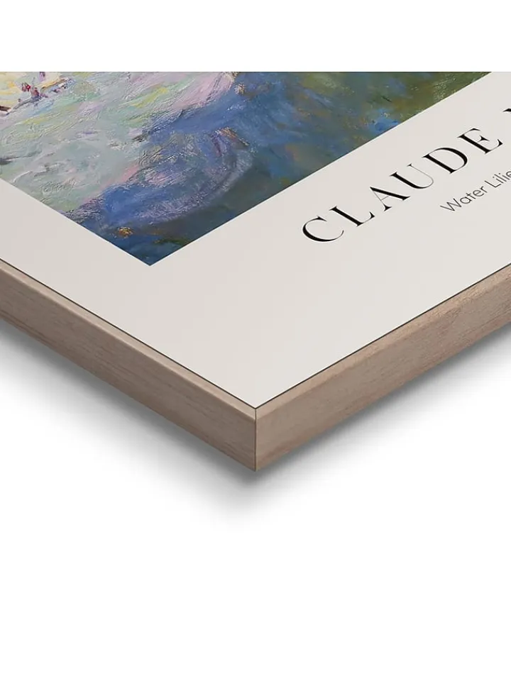 Orangewallz Wanddekoration<2er-Set: Gerahmte Kunstdrucke "Claude Monet - Purple Blue" - (B)40 x (H)50 cm
