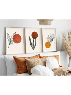 ABERTO DESIGN Wanddekoration<3er-Set: Gerahmte Kunstdrucke