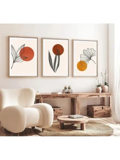 ABERTO DESIGN Wanddekoration<3er-Set: Gerahmte Kunstdrucke