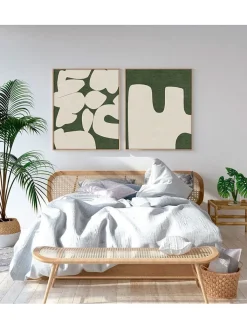 ABERTO DESIGN Wanddekoration<2er-Set: Gerahmte Kunstdrucke