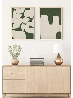 ABERTO DESIGN Wanddekoration<2er-Set: Gerahmte Kunstdrucke