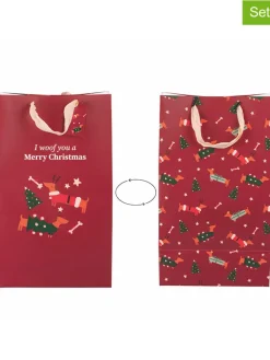 Villa d´Este Partyzubehör & -Dekoration<12er-Set: Geschenktüten ''Natalotto'' in Rot - (B)23 x (H)39 x (T)15 cm