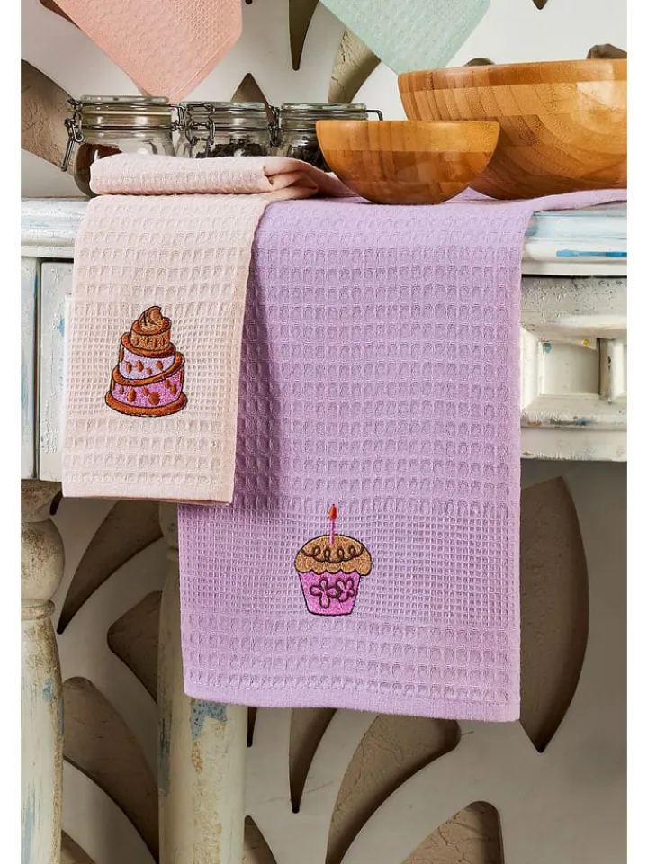 Mijolnir Küchentextilien|Tisch- & Küchentextilien<6er-Set: Geschirrtücher "Cake" in Bunt