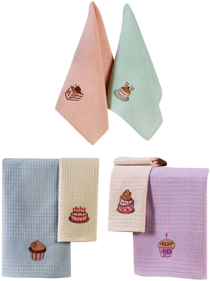 Mijolnir Küchentextilien|Tisch- & Küchentextilien<6er-Set: Geschirrtücher "Cake" in Bunt