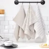 Today Küchentextilien<3er-Set: Geschirrtücher "Essential Dune" in Weiß/ Beige - (L)70 x (B)50 cm