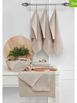 Violeta Home Küchentextilien|Tisch- & Küchentextilien<10er-Set: Geschirrtücher in Beige - (L)60 x (B)40 cm