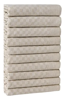 Violeta Home Küchentextilien|Tisch- & Küchentextilien<10er-Set: Geschirrtücher in Beige - (L)60 x (B)40 cm