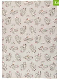 Clayre & Eef Küchentextilien|Tisch- & Küchentextilien<2er-Set: Geschirrtücher in Beige - (L)70 x (B)50 cm