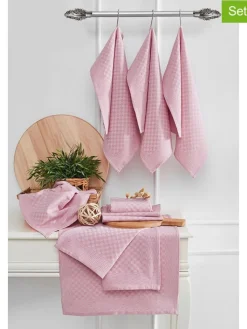 Colourful Cotton Tisch- & Küchentextilien|Küchentextilien<10er-Set: Geschirrtücher in Rosa