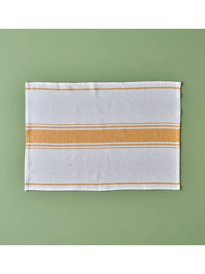 BELLA MAISON Küchentextilien<3er-Set: Geschirrtücher "Juno" in Gelb/ Weiß - (L)65 x (B)45 cm