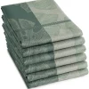 DDDDD Küchentextilien<6er-Set: Geschirrtücher "Monstera" in Grün - (L)65 x (B)60 cm