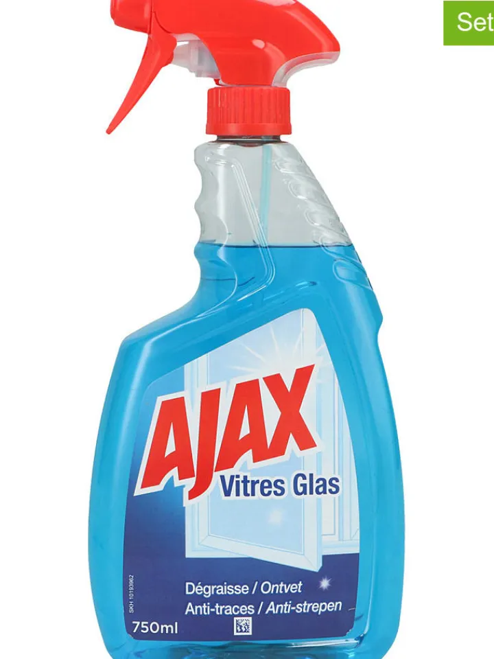 Ajax Putz- & Waschutensilien<6er-Set: Glasreiniger "Triple Action" 6 x 750 ml