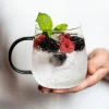 Vialli Design Gedeckter Tisch<2er-Set: Gläser "Bolla" in Transparent/ Grau - 400 ml