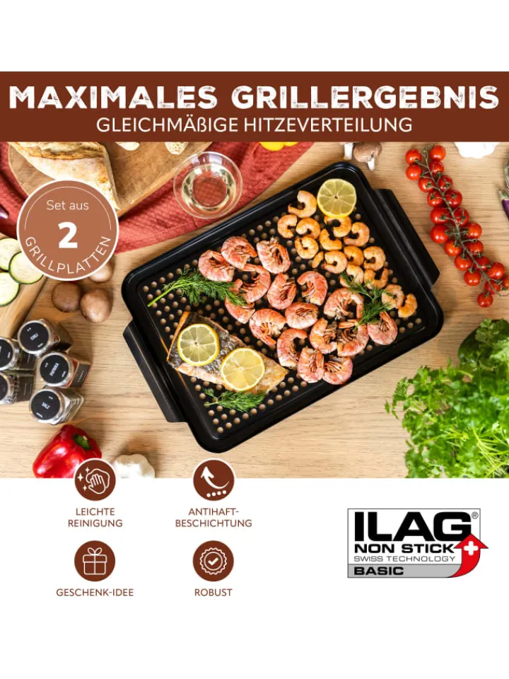 bremermann Grillen<2-er-Set Grillplatte
