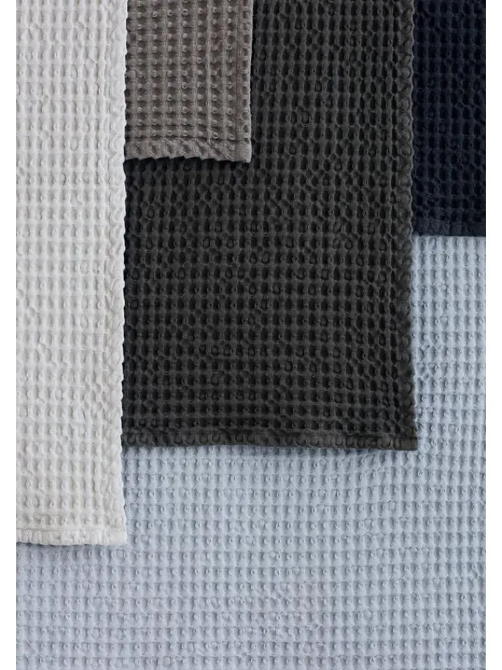 Blomus Badtextilien|Badtextilien<2er-Set: Gästehandtücher "Caro" in Schwarz - (L)30 x (B)30 cm