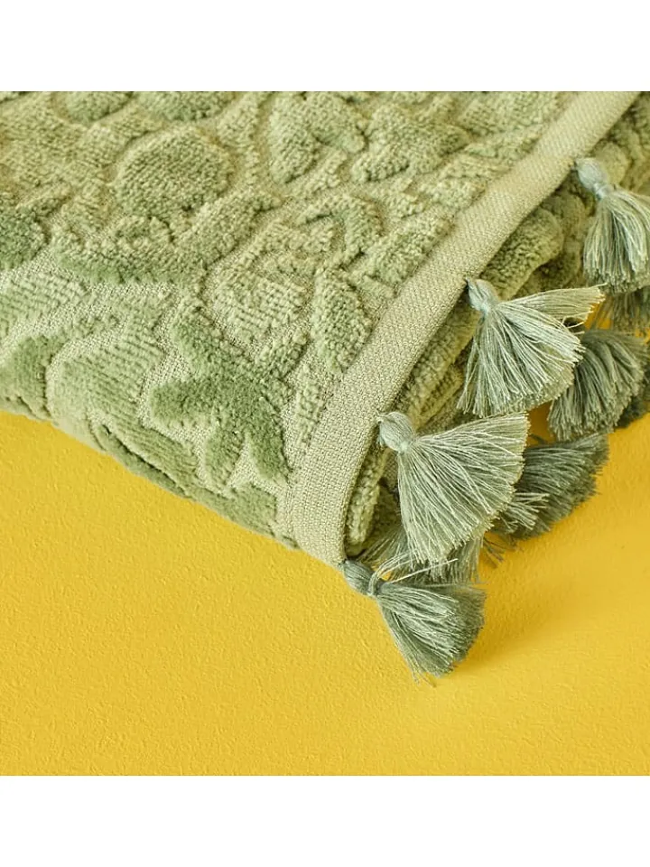 BELLA MAISON Badtextilien|Badtextilien<2er-Set: Gästehandtücher "Jolia" in Grün - (L)30 x (B)30 cm