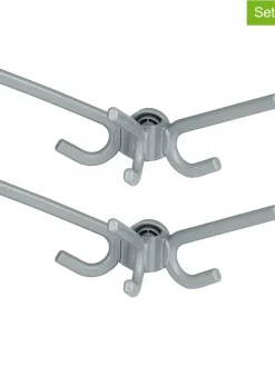 Wenko Garderoben|Regale & Schränke<2er-Set: Haken "Herkules" in Grau - (B)29 x (H)12,5 x (T)15 cm