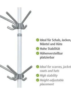 Wenko Garderoben|Regale & Schränke<2er-Set: Haken "Herkules" in Grau - (B)29 x (H)12,5 x (T)15 cm