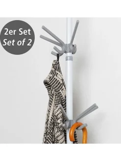 Wenko Garderoben|Regale & Schränke<2er-Set: Haken "Herkules" in Grau - (B)29 x (H)12,5 x (T)15 cm