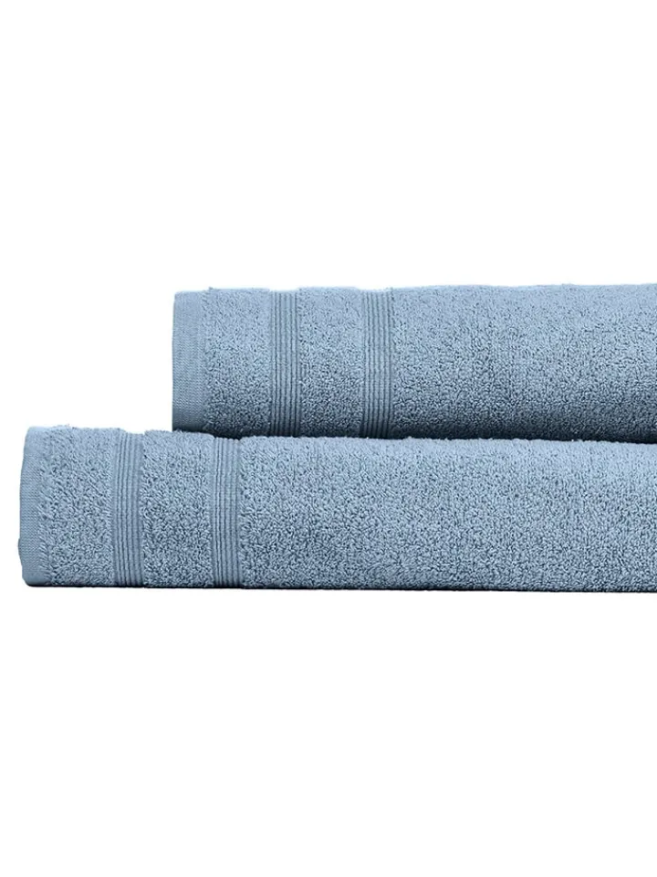 UNCOVER BY SCHIESSER Badtextilien<4er-Set: Handtücher "Brooklyn" in Hellblau