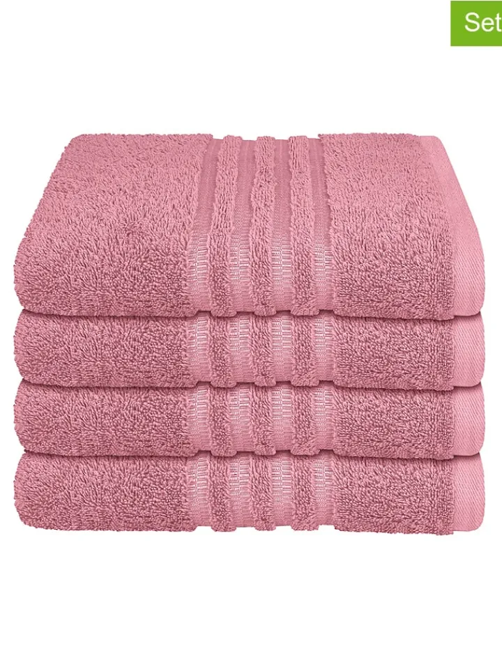 Schiesser Badtextilien<4er-Set: Handtücher "Milano" in Rosa