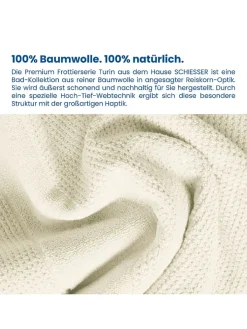 Schiesser Badtextilien|Badtextilien<4er-Set: Handtücher "Turin" in Creme