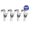 Wenko Badaccessoires<4er-Set: Handtuchhaken in Silber - (H)10,5 cm