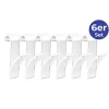 Wenko Badaccessoires<6er-Set: Handtuchhaken in Transparent - (H)10,5 cm