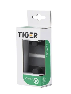 Tiger Badaccessoires<2er-Set: Handtuchhaken ''Square'' in Schwarz - (B)4,5 x (H)4,5 x (T)2,7 cm