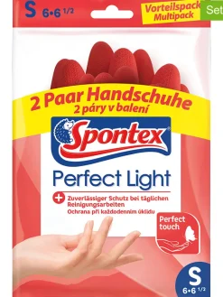 Spontex Putz- & Waschutensilien<7er-Set: Haushalts- Schutzhandschuhe in Rot, je 2 Paar