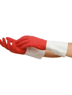 Spontex Putz- & Waschutensilien<7er-Set: Haushalts- Schutzhandschuhe in Rot, je 2 Paar