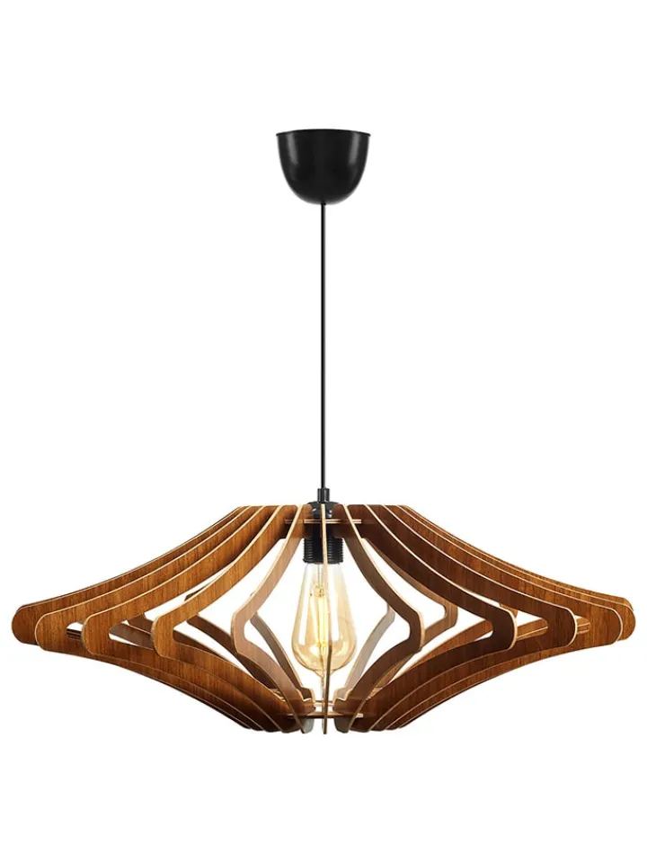 Opviq Decken- & Hängeleuchten<2er-Set: Hängeleuchten in Hellbraun - Ø 47 cm
