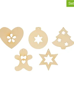 SUNNYSUE Kreativbedarf & Do-It-Yourself<15er-Set: Holzanhänger "Weihnachten" in Natur