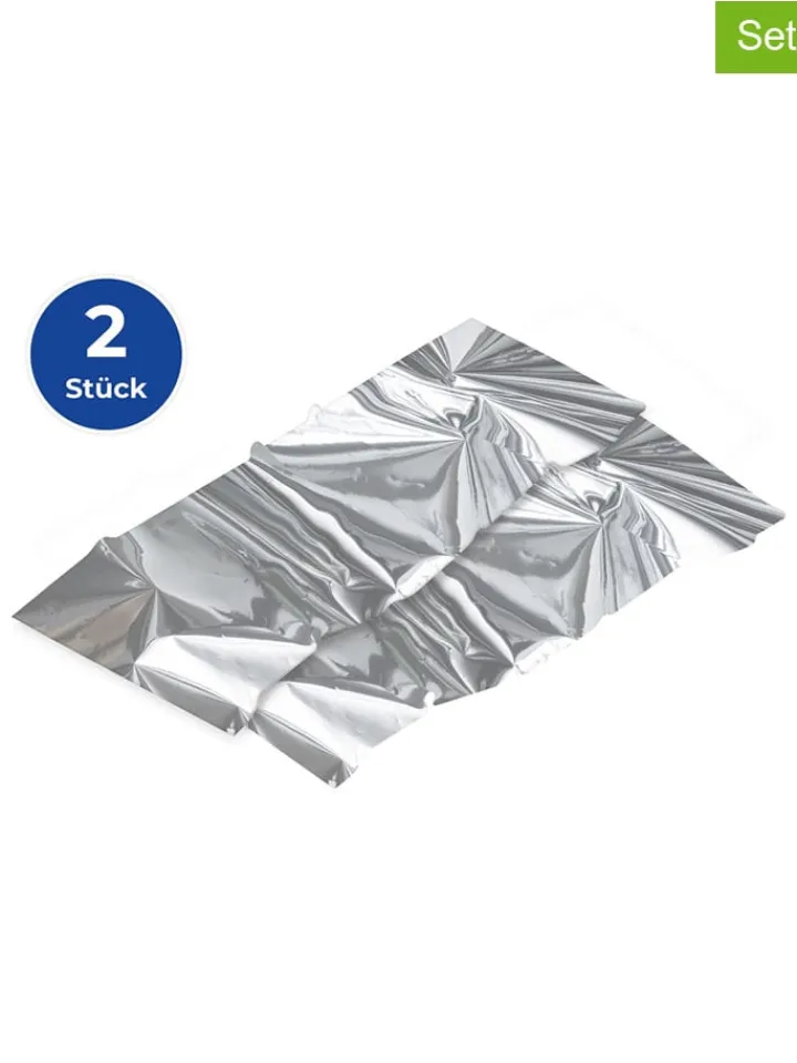 Wenko Weitere Haushaltshelfer<2er-Set: Isolierschutz-Folien in Silber - (L)220 x (B)90 cm