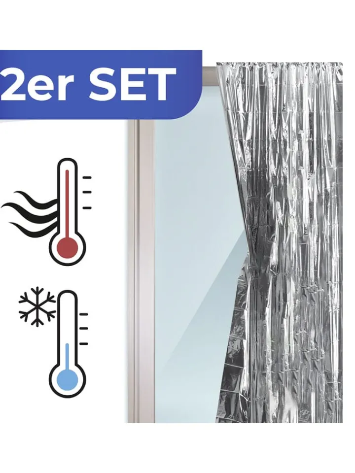 Wenko Weitere Haushaltshelfer<2er-Set: Isolierschutz-Folien in Silber - (L)220 x (B)90 cm