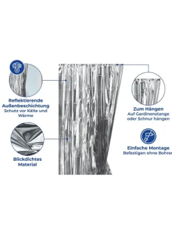 Wenko Weitere Haushaltshelfer<2er-Set: Isolierschutz-Folien in Silber - (L)220 x (B)90 cm
