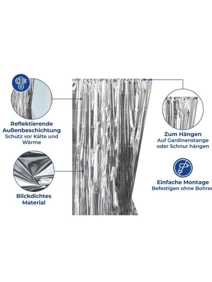 Wenko Weitere Haushaltshelfer<2er-Set: Isolierschutz-Folien in Silber - (L)220 x (B)90 cm
