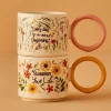 BELLA MAISON Gedeckter Tisch<2er-Set: Kaffeetassen "Flores" in Bunt - 270 ml