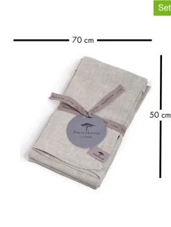FYNCH-HATTON Tisch- & Küchentextilien|Küchentextilien<2er-Set: Küchenhandtücher "Knysna" in Taupe - (L)70 x (B)50 cm