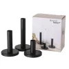Boltze Kerzen, Vasen & Mehr<3er-Set: Kerzenleuchter "Malko" in Schwarz - (H)16 cm