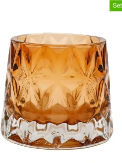 SiL Interiors Kerzen, Vasen & Mehr<2er-Set: Kerzenständer in Orange/ Rosa - (H)10,5 cm