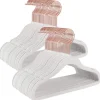 SONGMICS Garderoben<50er-Set: Kinderkleiderbügel in Weiß/ Roségold - (B)30 x (H)20,5 cm