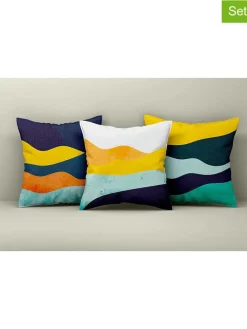 ABERTO DESIGN Kissen & Kissenhüllen<3er-Set: Kissenhüllen in Bunt