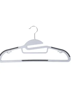 SONGMICS Garderoben<50er-Set: Kleiderbügel in Grau/ Silber - (B)41,5 cm