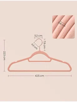 Songmics Regale & Schränke|Garderoben<30er-Set: Kleiderbügel in Rosa/ Roségold - (B)43,5 x (H)22,5 cm