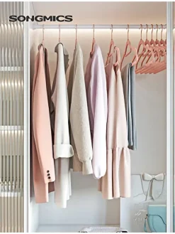 Songmics Regale & Schränke|Garderoben<50er-Set: Kleiderbügel in Rosa/ Roségold - (B)43,5 x (H)22,5 cm