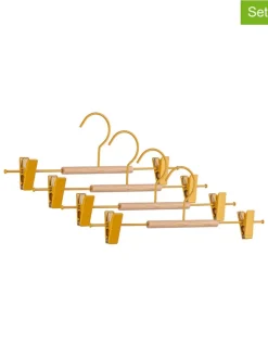 Bizzotto Garderoben<4er-Set: Kleiderbügel in Senf/ Beige - (B)35 x (H)12 cm