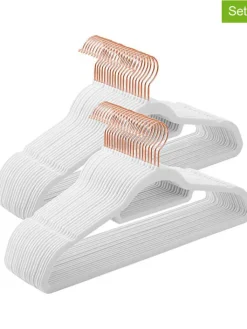Songmics Regale & Schränke|Garderoben<50er-Set: Kleiderbügel in Weiß/ Roségold - (B)43,5 x (H)22,5 cm