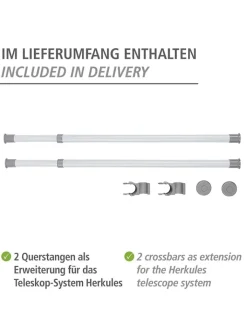 Wenko Garderoben|Regale & Schränke<2er-Set: Kleiderstangen "Herkules" in Weiß